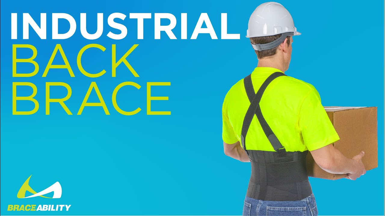 BraceAbility Industrial Work Back Brace for Warehouse Workers, Carpenters, Movers, & Landscapers