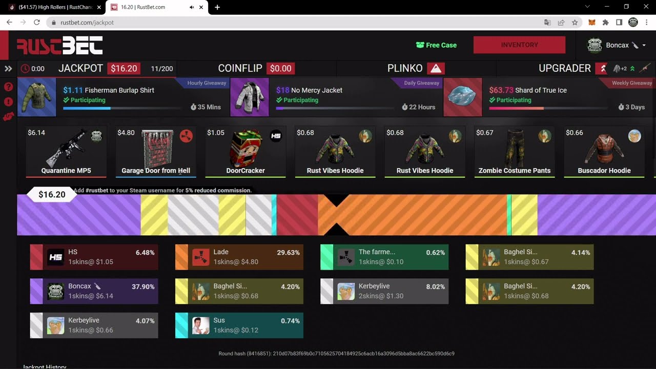 70$ start...Jackpot/Upgrade(Edited Rust Gambling)#4