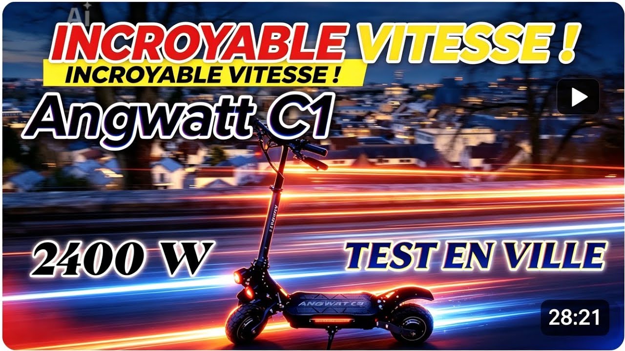 Ride in the City (Angwatt C1 Dual Motor 2400W) trotinette électrique #rider  #pourtoi 
