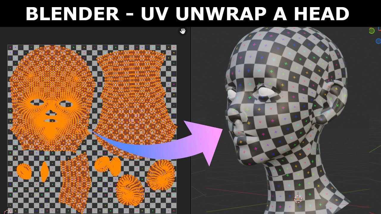 Blender 4.3 | UV-развёртка головы | Учебник