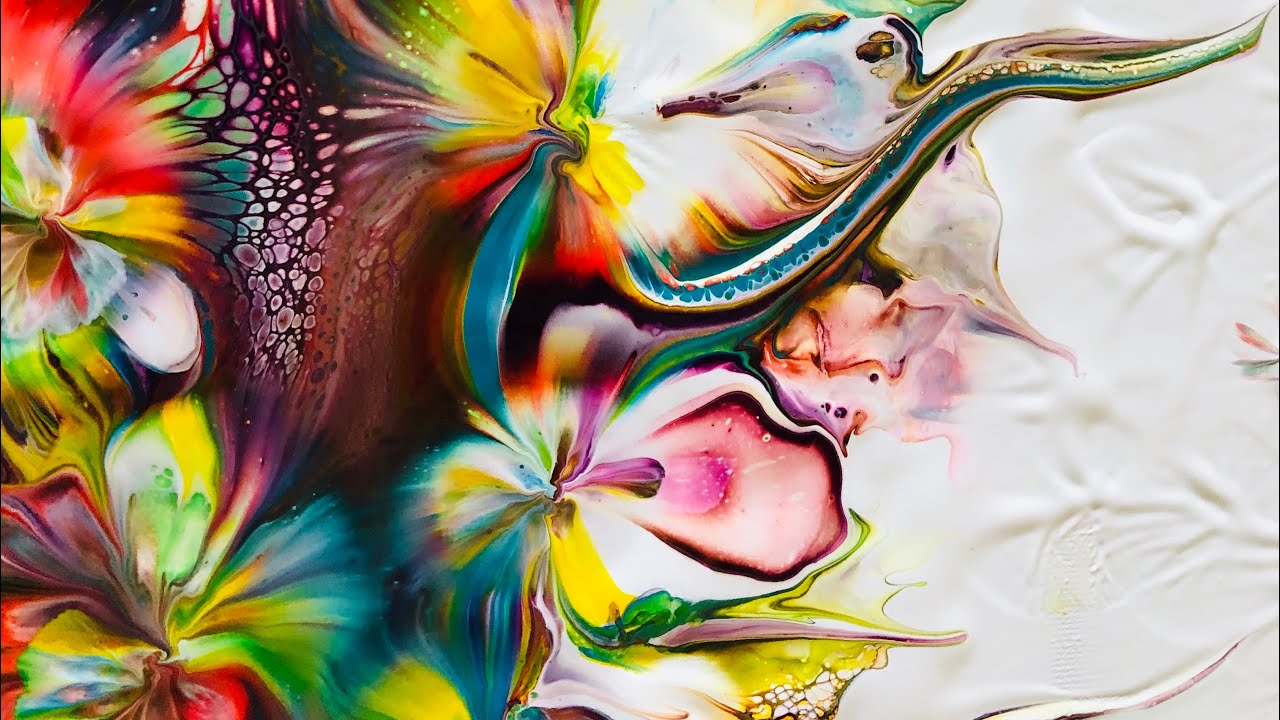 INCREDIBLY BEAUTIFUL BRIGHT AND UPLIFTING TROPICAL GARDEN ~Happy holidays~Global impasto paints 🎈🎈