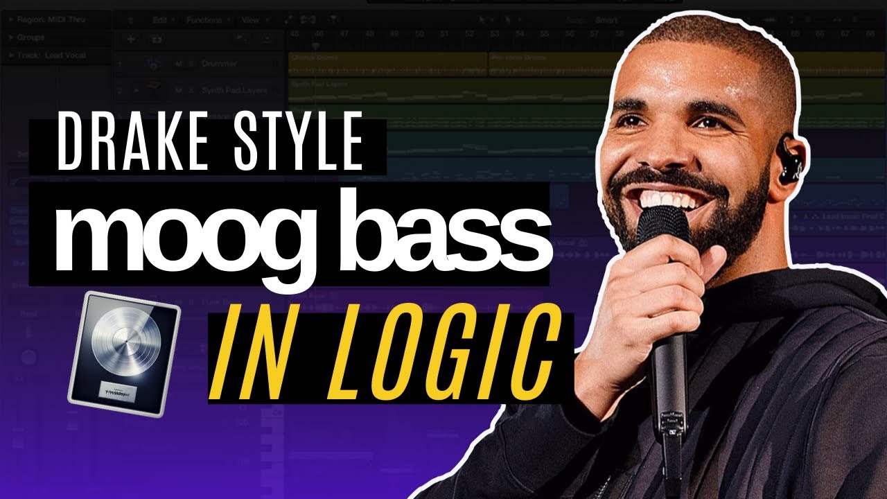 Making a Drake style smooth Moog bass in Logic Pro X (stock plugins) | Alchemy Sound Design Tutorial
