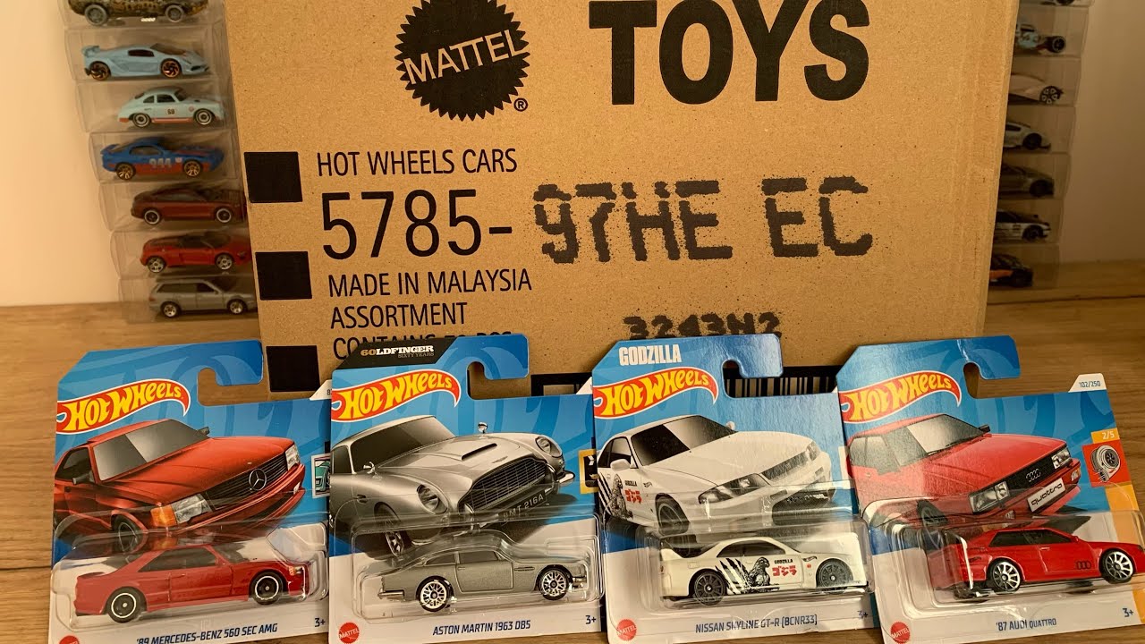Огляд кейсу E хот вілс 2024. Mercedes-Benz 560 SEC | Nissan Skyline | Audi Hot Wheels.