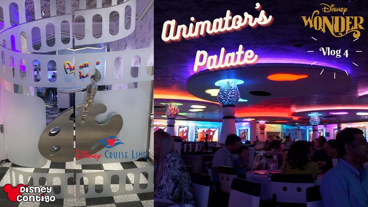 🚢 DISNEY WONDER - CENAMOS EN EL RESTAURANTE ANIMALTOR'S PALATE - VLOG 4 | Disney Contigo