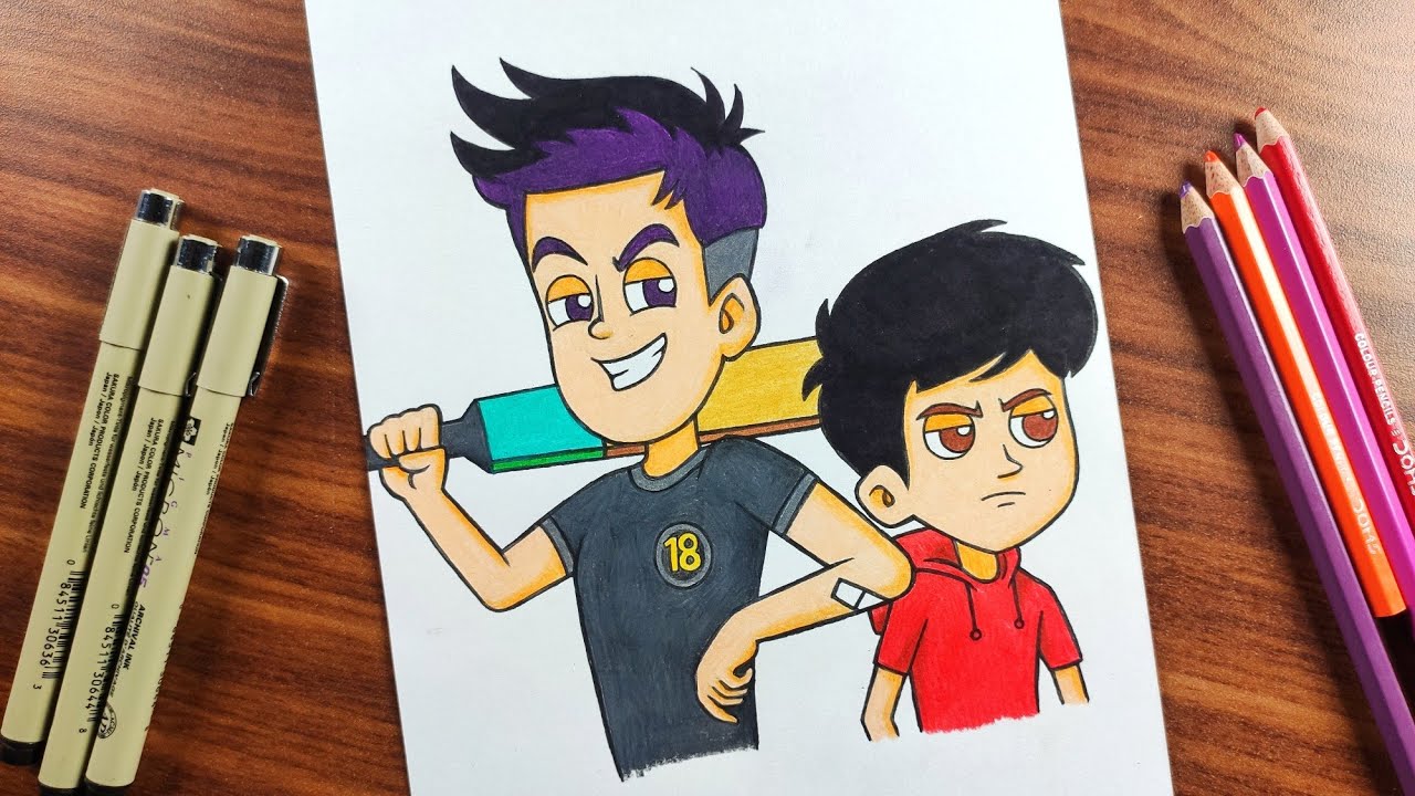 How to draw Chikoo aur Bunty | Brand new show | Chikoo Aur Bunty Color pencil drawing