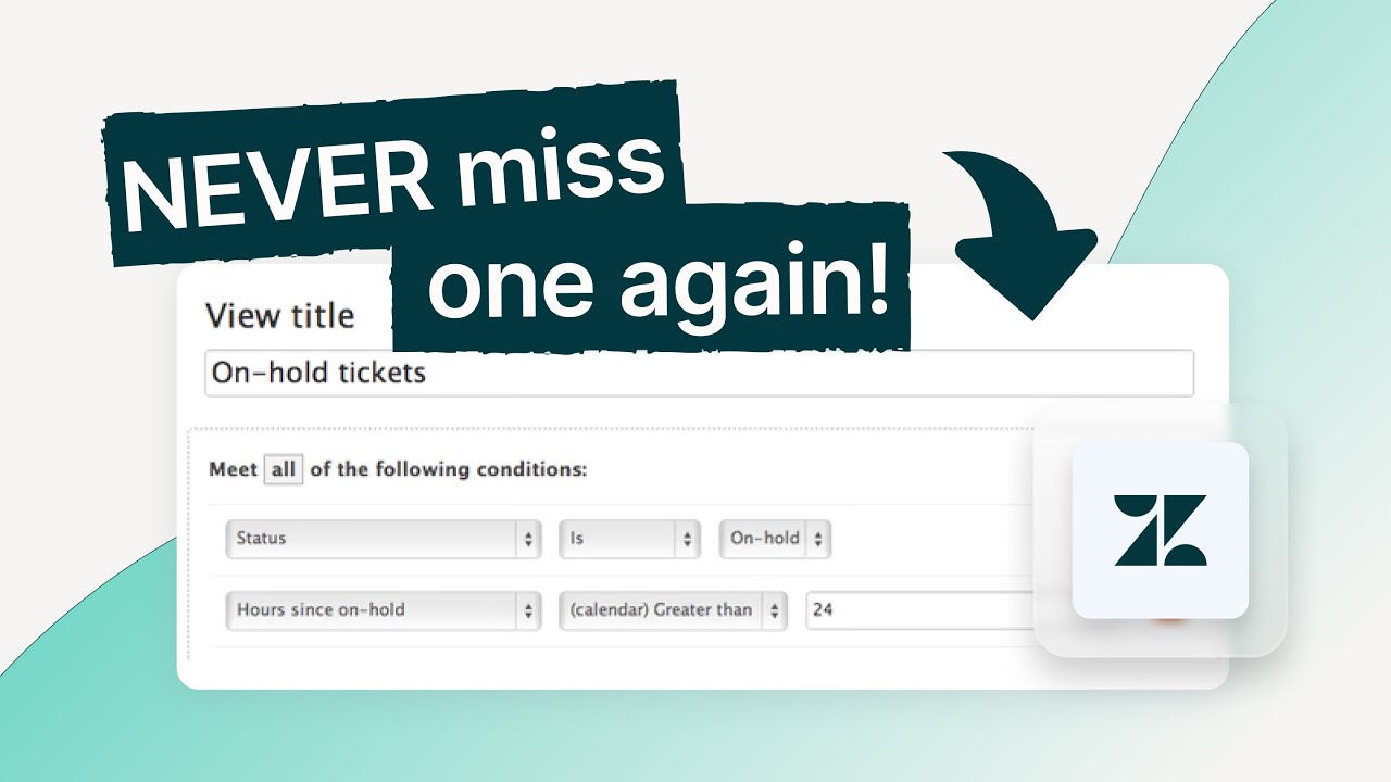Automate Zendesk On-Hold Ticket Duration | NEVER Miss One Again