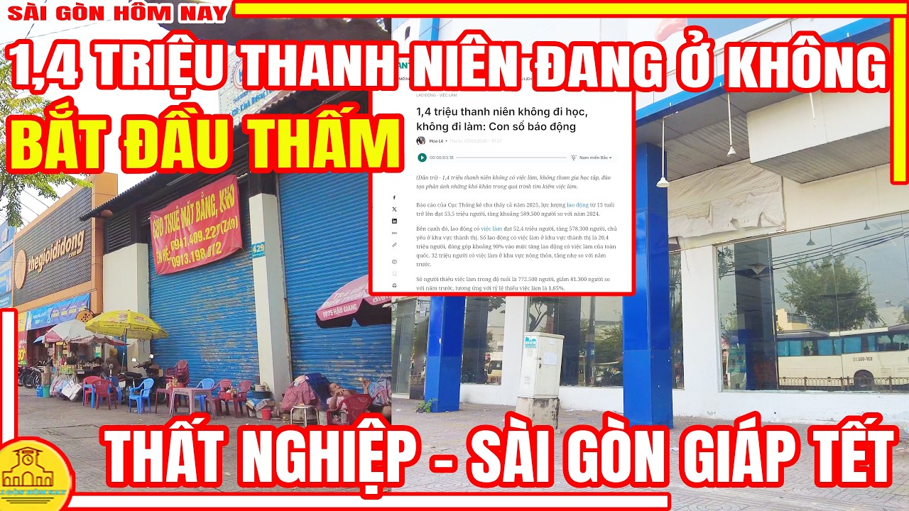 BÁO ĐỘNG! Sài Gòn THẤM CẢNH THẤT NGHIỆP | Cuối Năm 1,4 TRIỆU Thanh Niên 