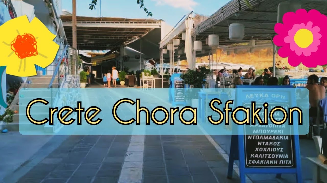 CRETE, KRETA , A walking tour (Spazieren durch ) in Chora Sfakion, Crete , Kreta , 4k
