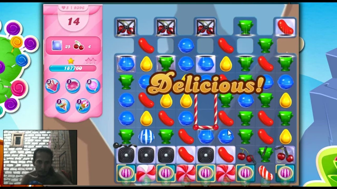 Candy Crush Saga Level 9396 - 2 Stars, 25 Moves Completed