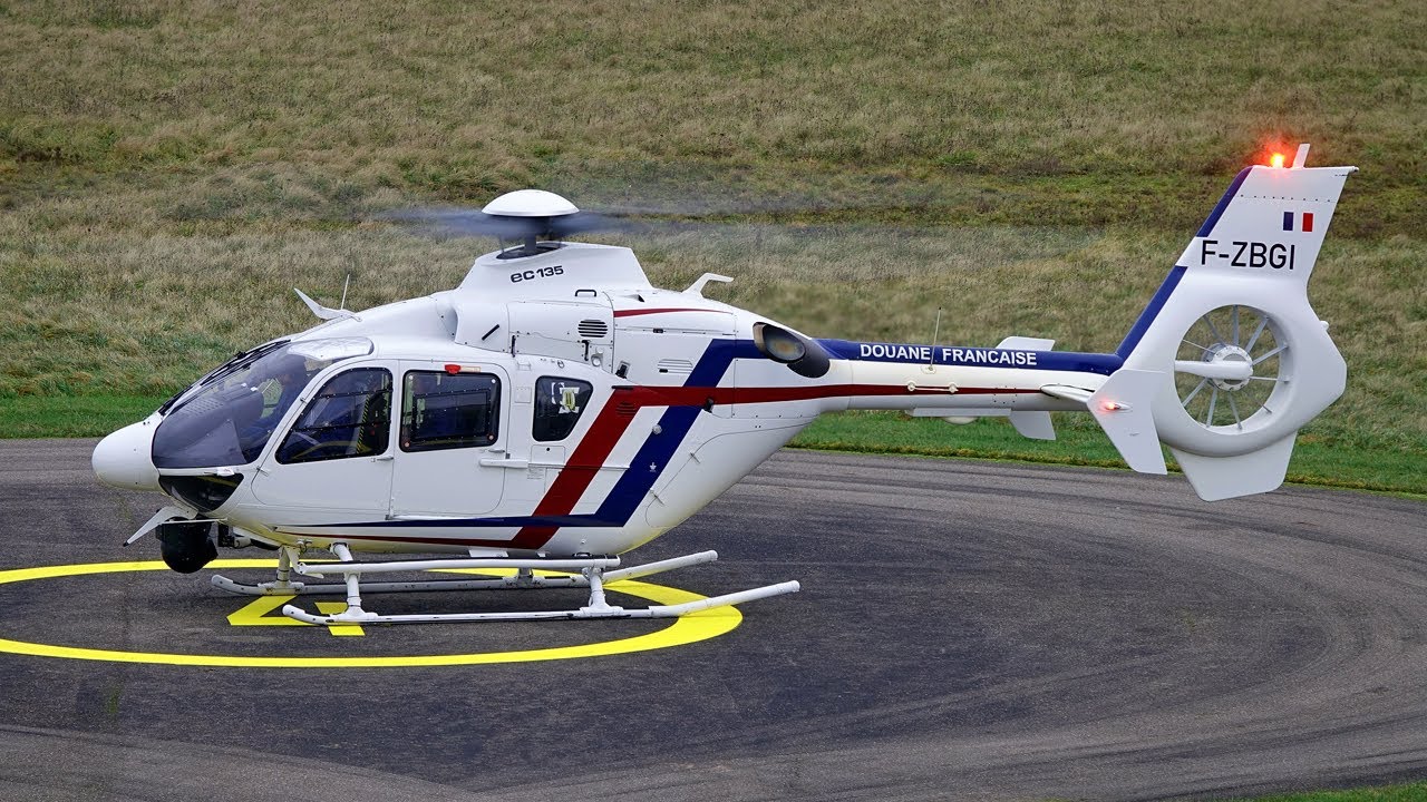 Airbus Helicopters H135 (Eurocopter EC135 T2+) Startup & Takeoff at Nancy #video #cool #engineering