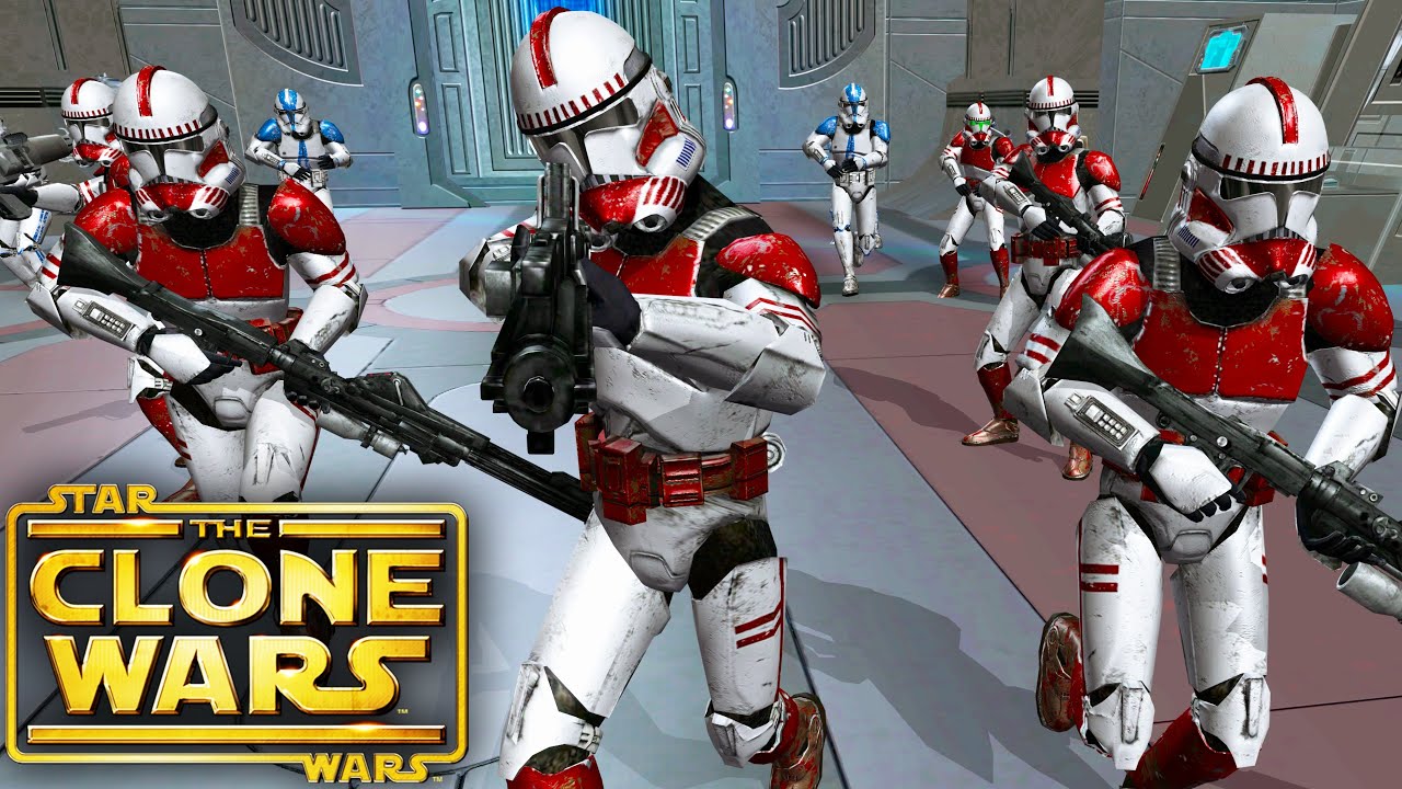 REMASTER MOD 2026! Coruscant Guard Clones vs Battle Droids - Star Wars: Battlefront 2 (2005, 4K)