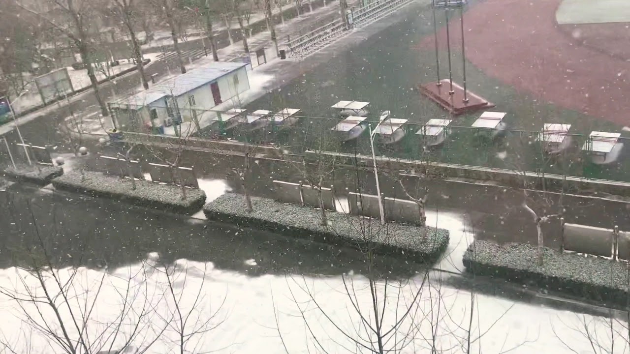 North china electric power university  Snowfalls view from dormitory