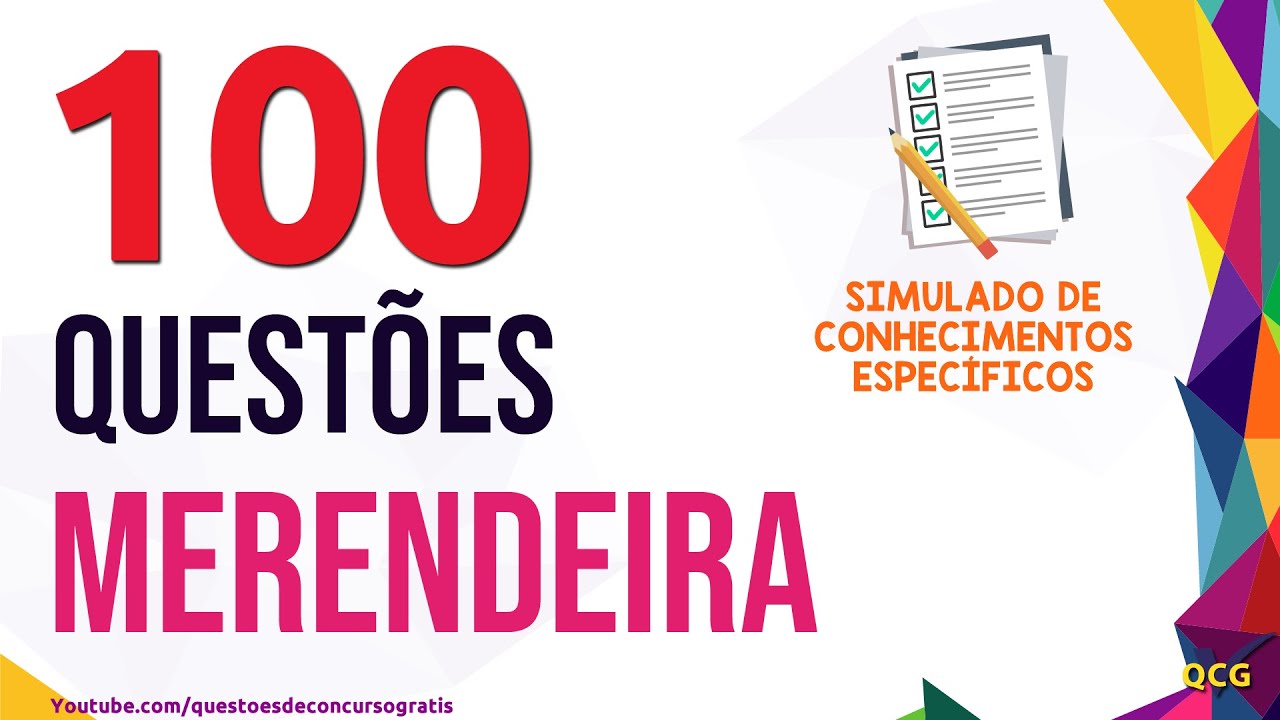 100 Quest&otilde;es Merendeira Conhecimentos Espec&iacute;ficos