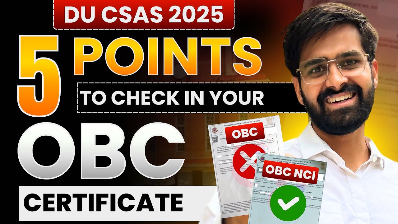 5 Points to Check in your OBC Certificate!!