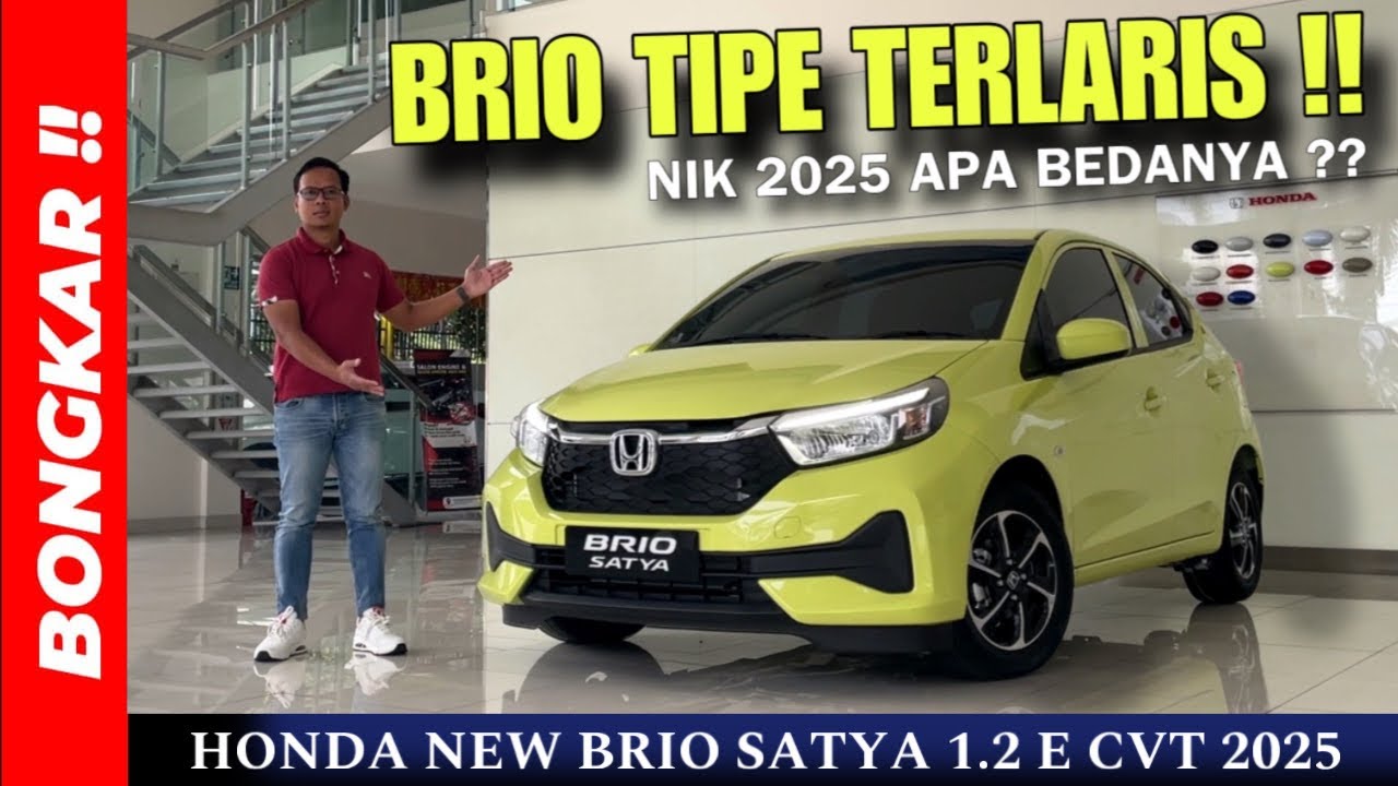 Bongkar !! HONDA BRIO 1.2 E CVT 2025 || REVIEW EXTERIOR & INTERIOR TERBARU !!
