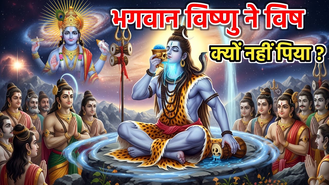 भगवान विष्णु ने विष क्यों नहीं पिया। देवताओं के बीच छिपा गूढ़ कारण। Lord Vishnu Drink the Poison...