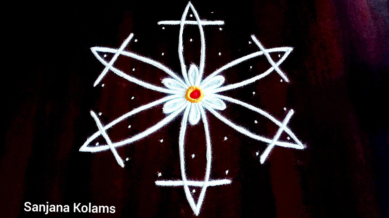 4073. Deepavali Special Easy Simple Beautiful and Traditional KambiKolam🌺Friday and Festival Rangoli