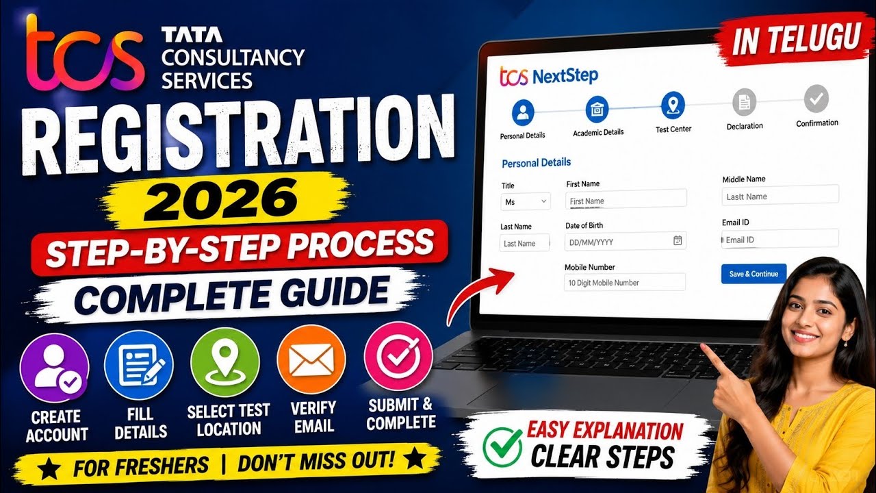 👉 TCS registration lo confusion unda? 🤔  video lo complete process chupisthanu.||CareerWithSanthoshi
