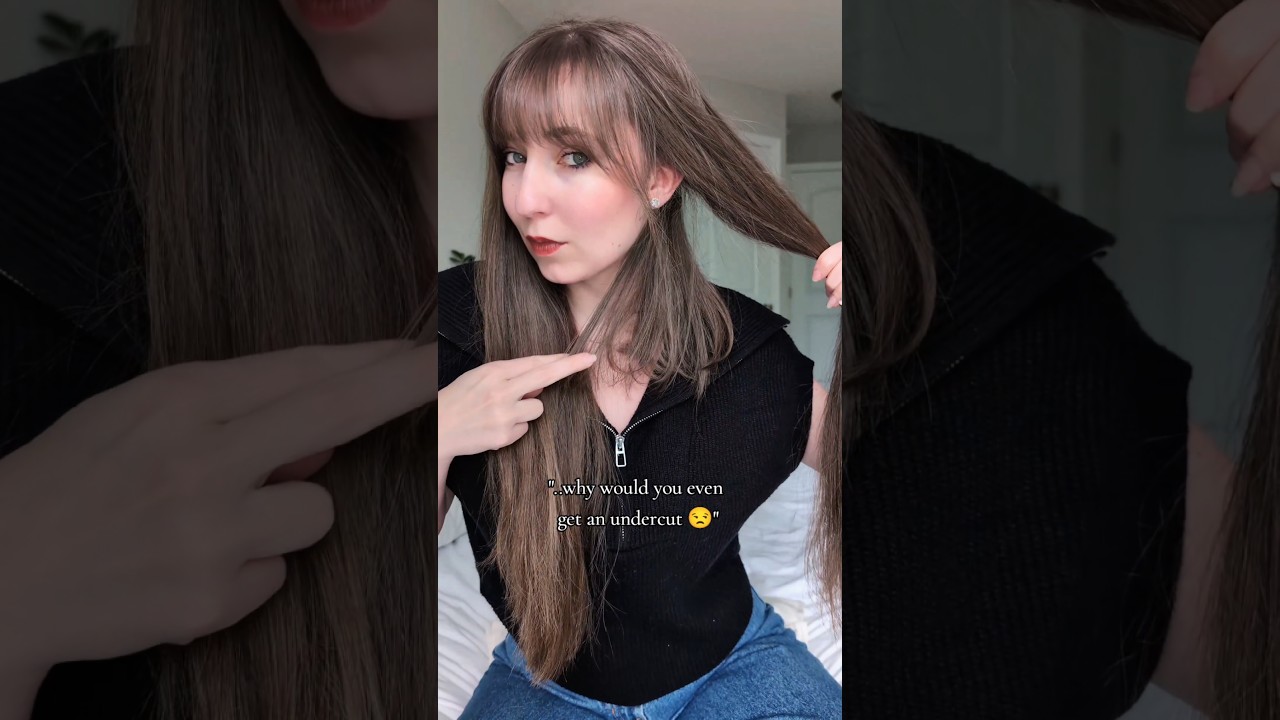 THICK. MY HAIR IS THCKK OKK? #hair #longhair #thickhair #hairgrowth #hairstyle #undercut #hairtok