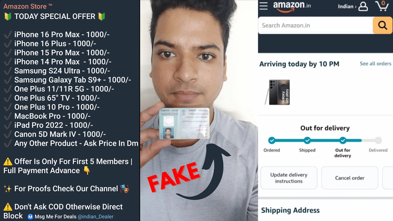 Telegram carding Scam - Fraud proof - Amazon carding frauds!