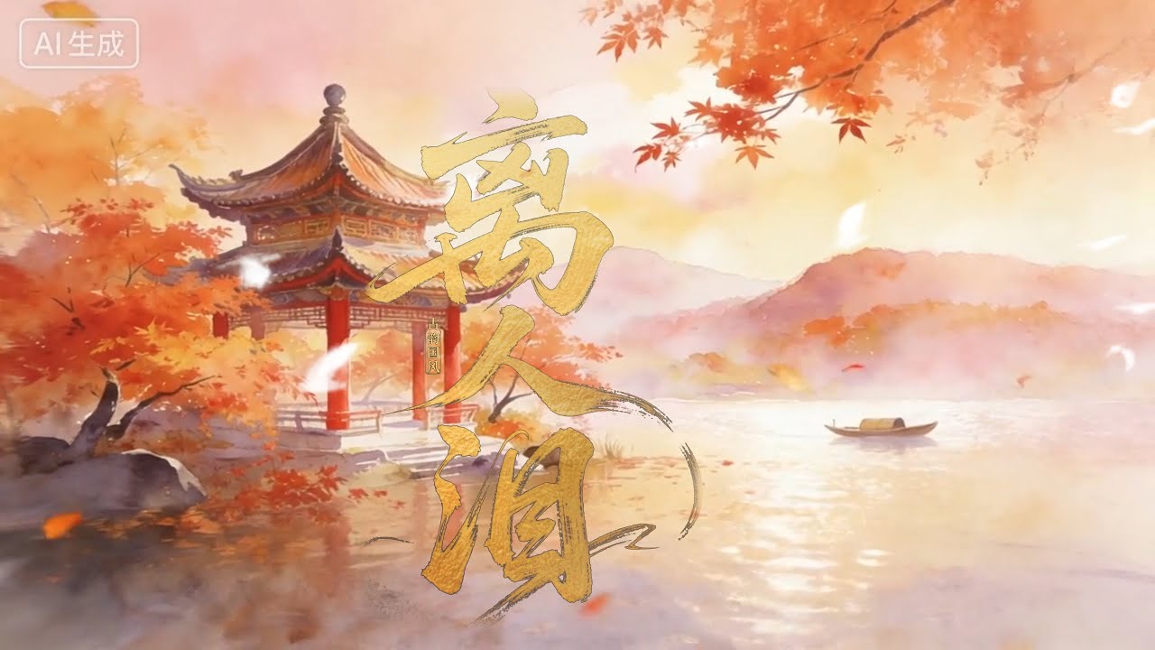 《离人泪》歌曲古风韵律男女对唱舞台IEDb背景中国风素材#国风古韵 #ai音乐 #中国风