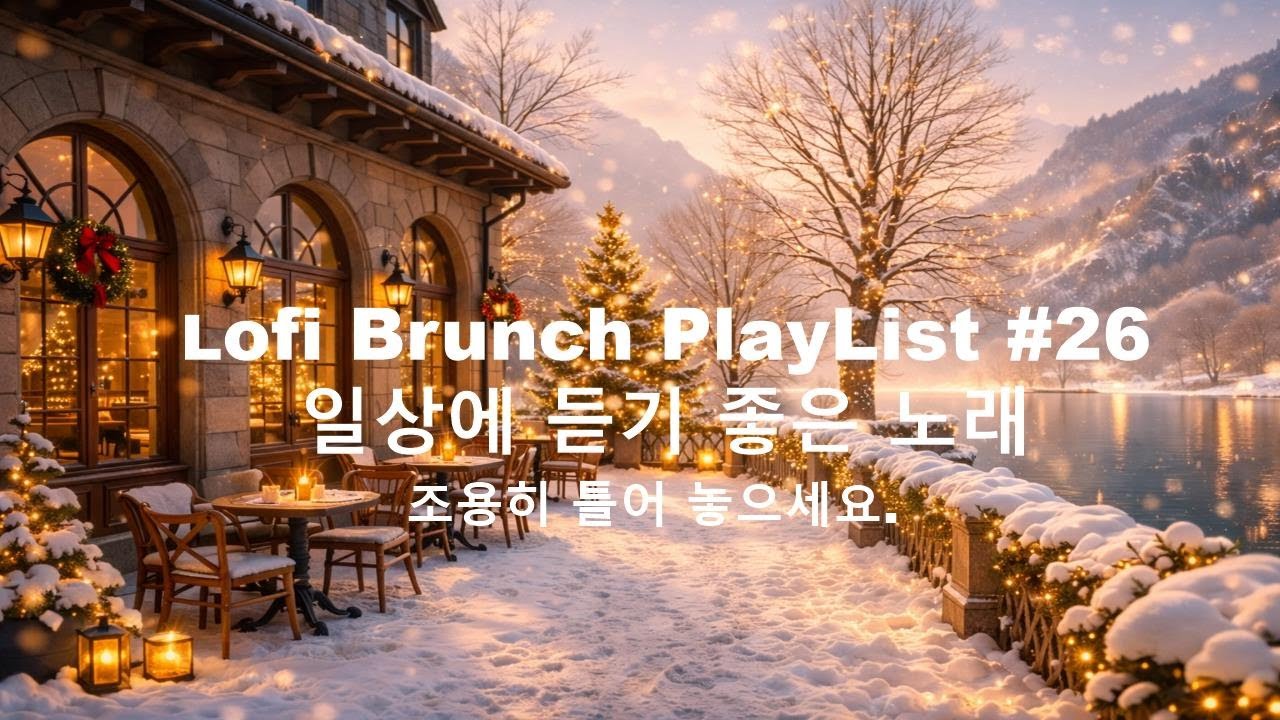 [playlist] 눈내리는 호수 옆 포근한 감성 카페에서 l 잔잔한 감성팝 카페음악 #26 l Lofi-pop, Ballad, Jazz l 일할때, 쉴때 듣기좋은 음악