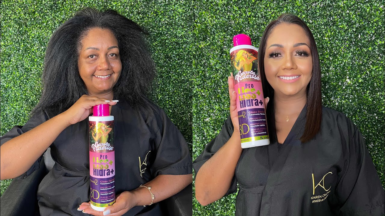 ALISAMENTO EM CABELO CRESPO COM PROGRESSIVA SEM FORMOL PROLISS 3D GAROTA PODEROSA