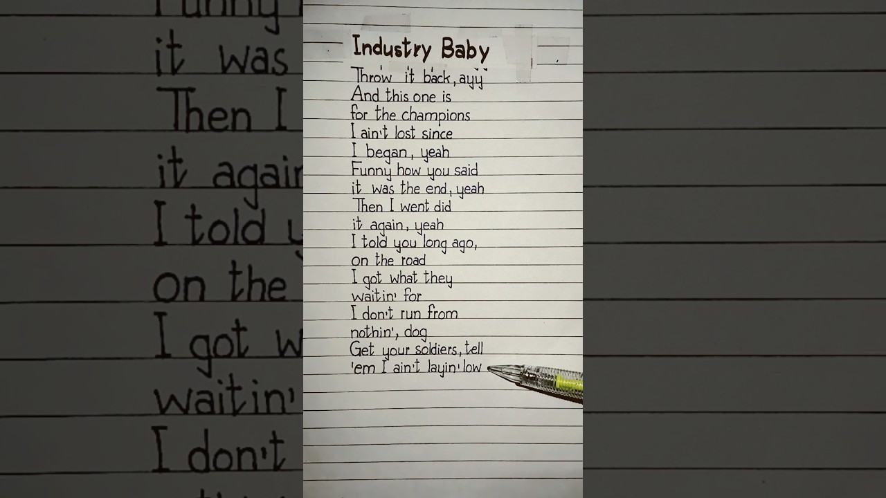 INDUSTRY BABY Lyrics Song by Lil Nas X #industrybabylyrics #lilnasx