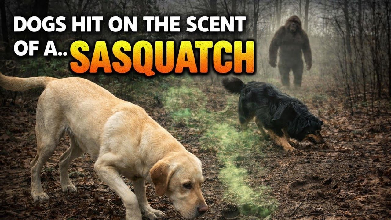 Did our dogs hit on a sasquach scent while trail walking. 