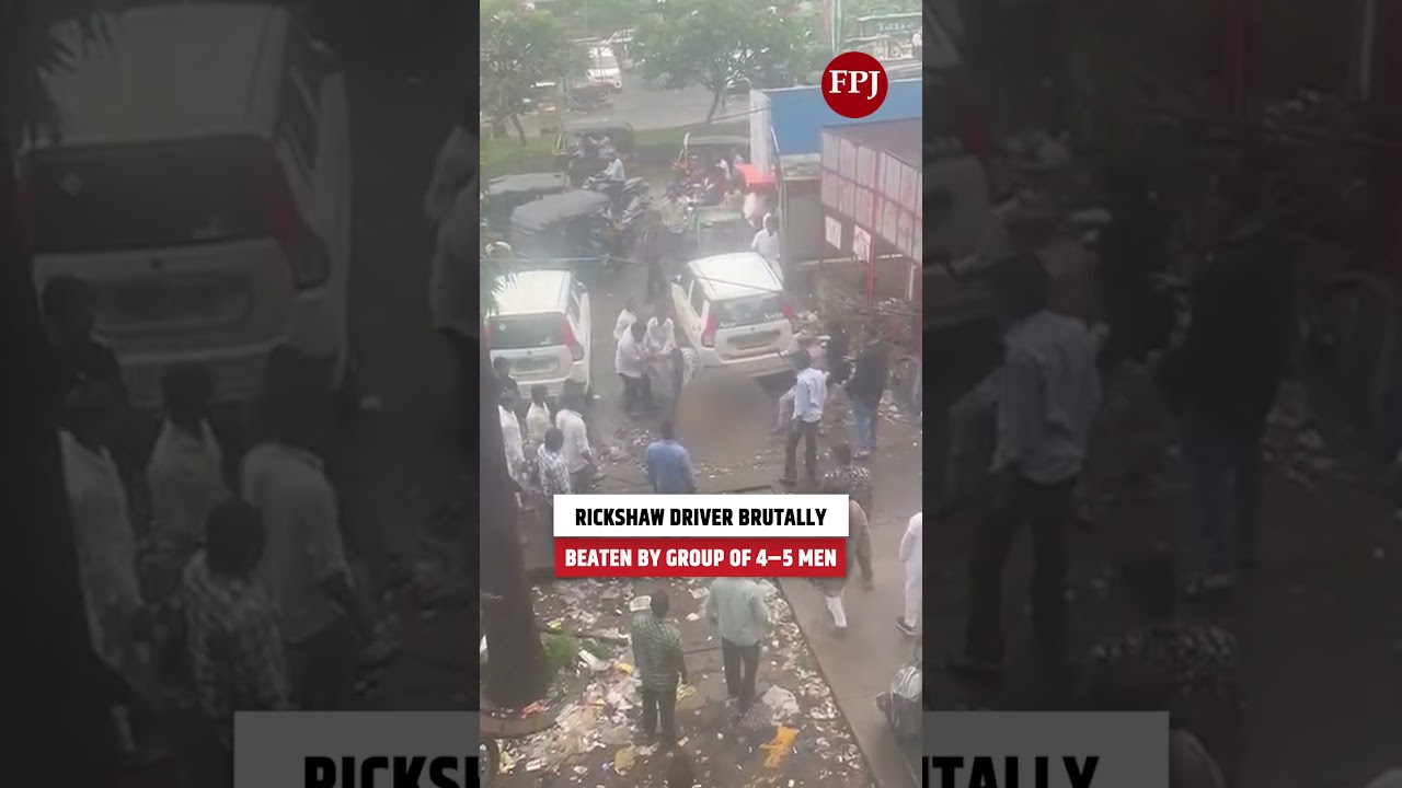 Shocking Assault Video from Thane District&rsquo;s Mumbra | Rickshaw Driver Brutally Beaten by 4&ndash;5 Men