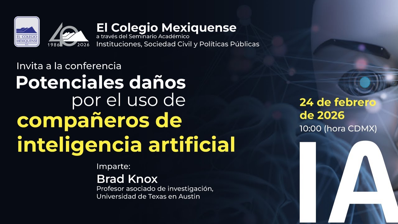 Conferencia. Potenciales daños por el uso de compañeros de inteligencia artificial
