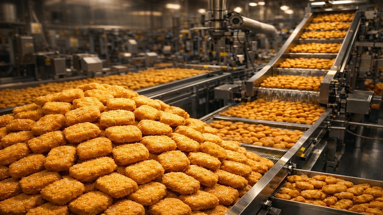 Millions of Chicken Nuggets Per Day | How Nuggets Are Made in Mega Factories