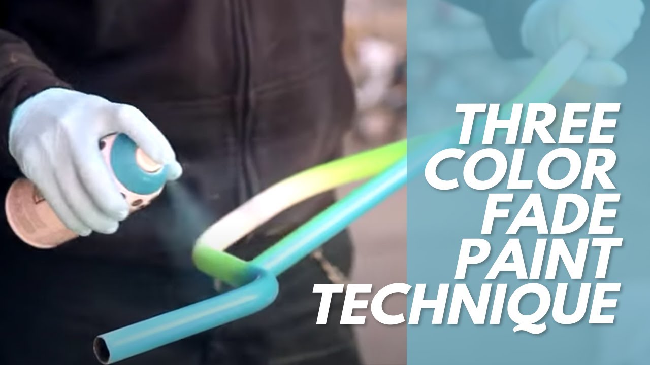 3 color fade on BMX handle bars with Plutonium™ Paint