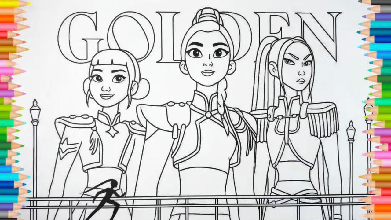 New KPop Demon Hunters Coloring Pages / How to Color Rumi ,Zoey and  Mira / NCS MUSIC
