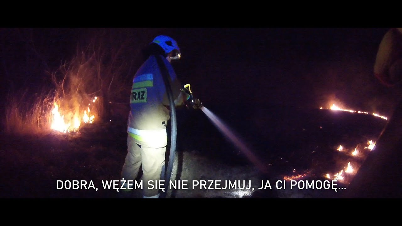 #BodyCam​​ [8] - POŻAR TRAW PRZY KŁADCE - PODLESZANY [OSP Książnice]