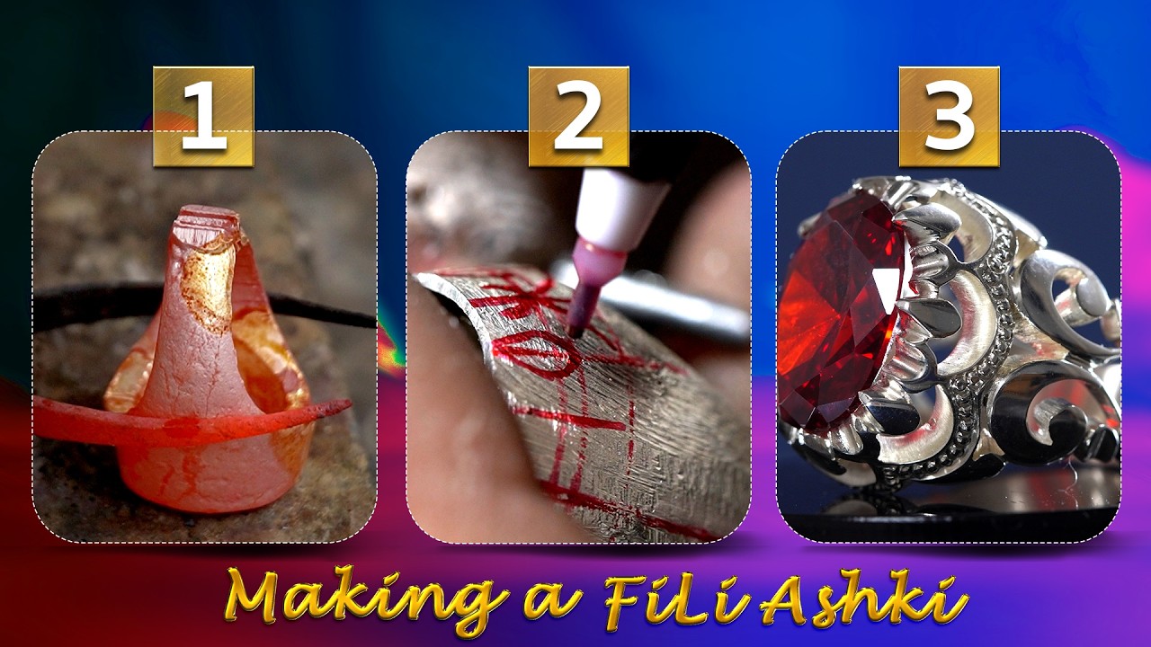 Creating a Red Stone Butterfly Wings in Silver Filigree Ring | Career Story