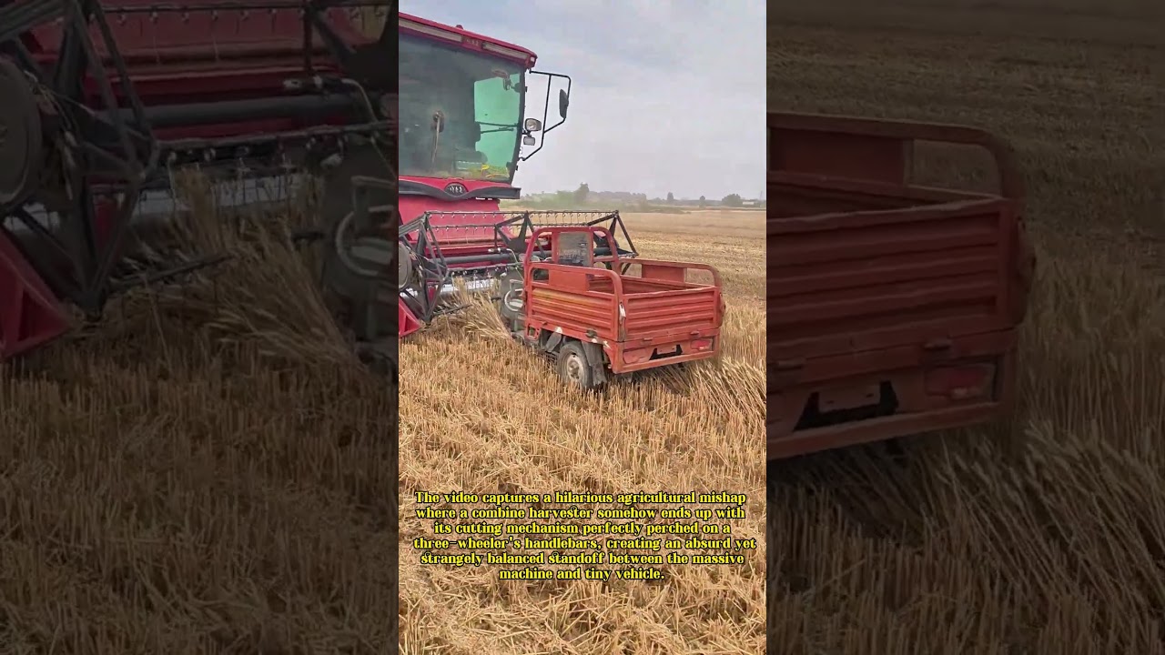 Harvester vs Trike: The Most Unlikely Farm Showdown!