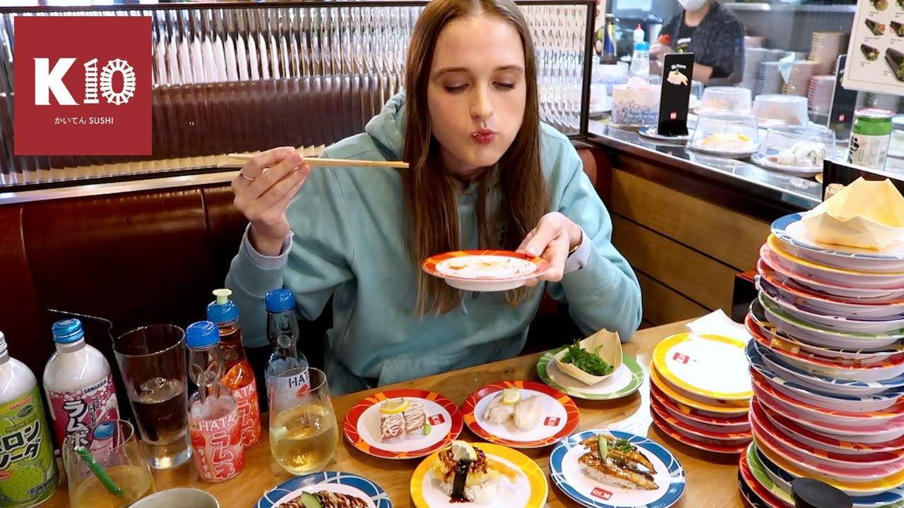 K10 Japanese Conveyor Belt Sushi Challenge