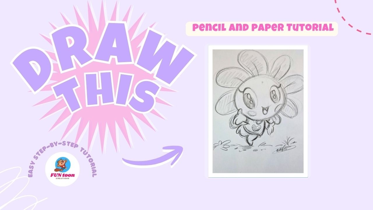 How to Draw a Cute Flower Character! 🌸(Easy Tutorial with a Pro Animator and character designer)
