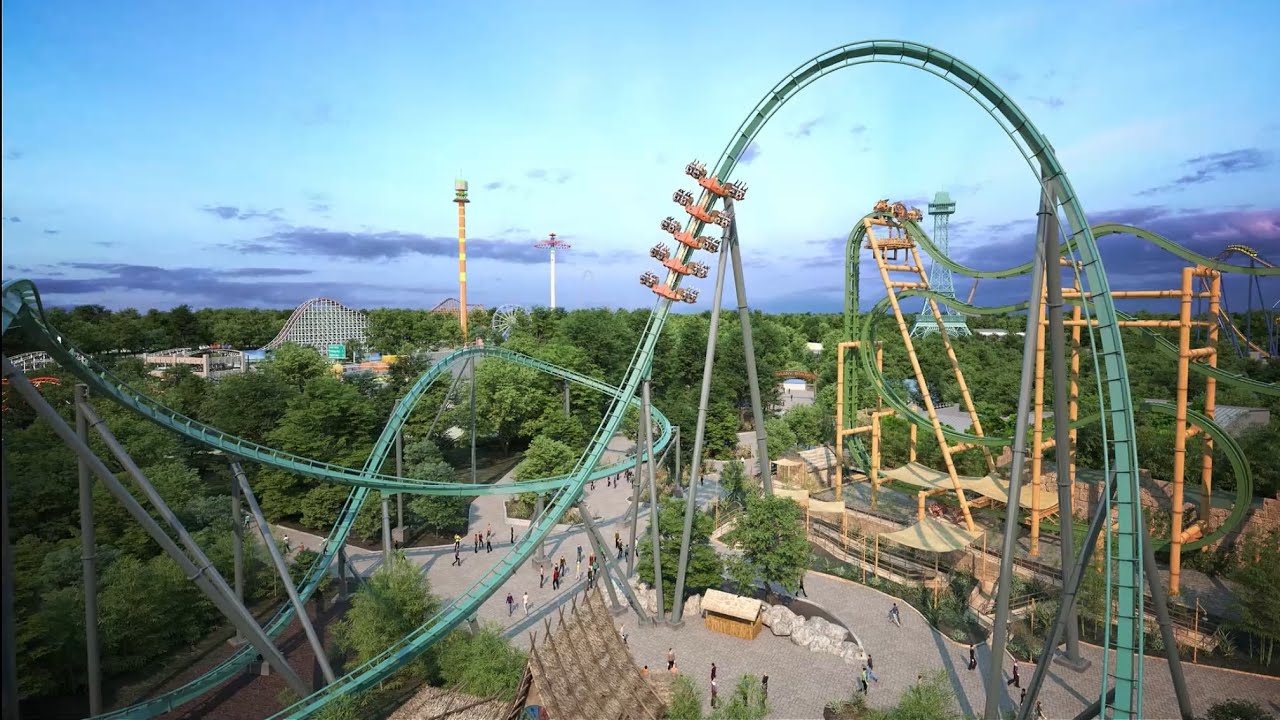 Rapterra Off-Ride Animation Kings Dominion New for 2025 B&M Wing Coaster