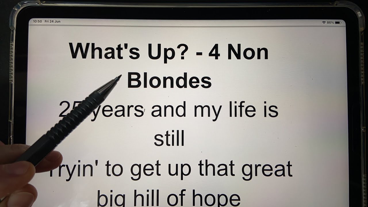 LEITURA GUIADA COM MÚSICA - What’s up! 4 Non Blondes
