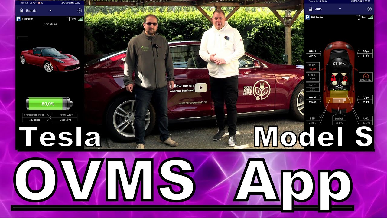 Fahrzeugüberwachungssystem OVMS (App) deinen Tesla sichtbar machen 📲💻📟