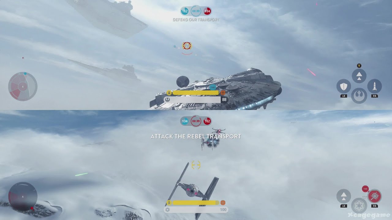 Star Wars Battlefront - Skirmish Gameplay ( Split Screen )