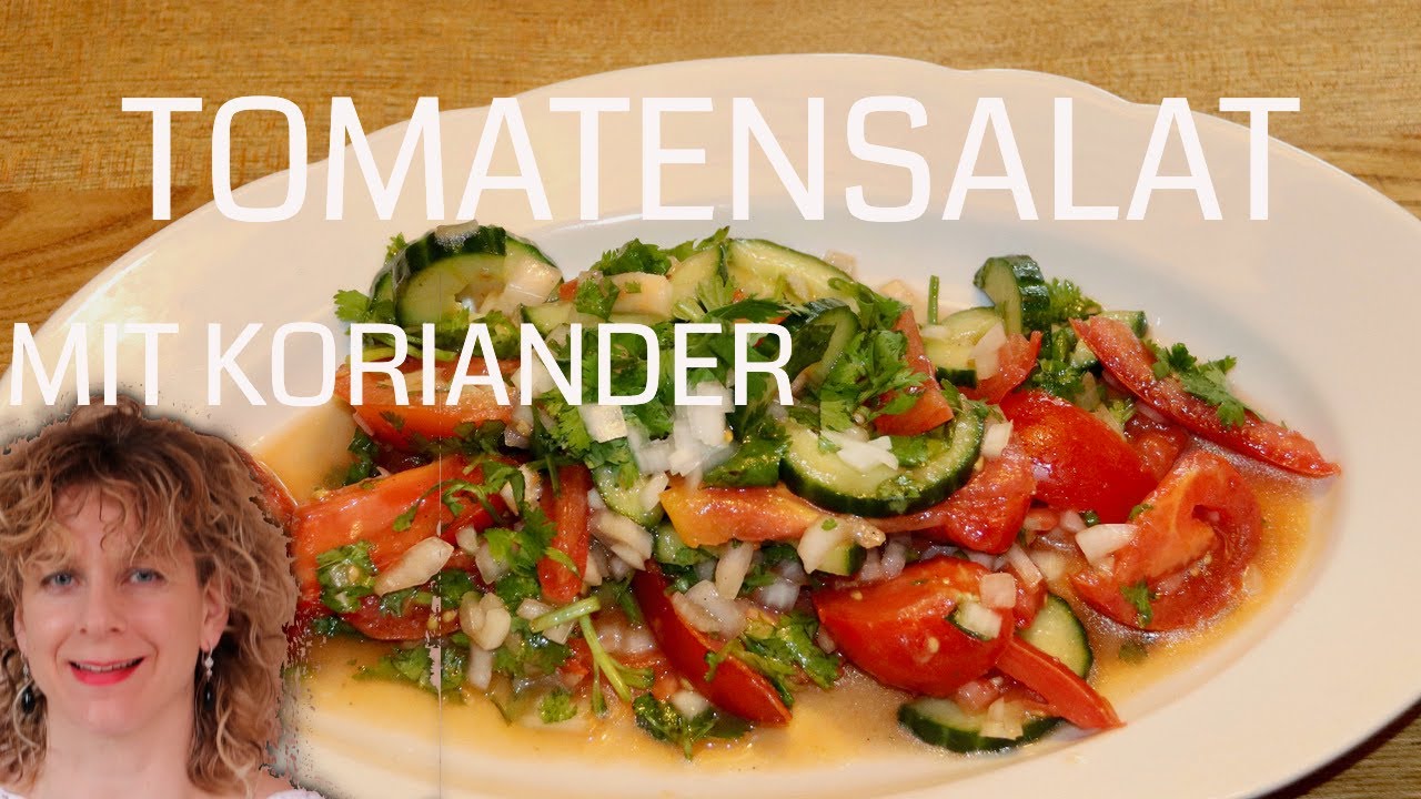 Tomatensalat mit Gurke und Koriander⎮einfach und doch besonders⎮vegan🌱⎮mit Weintipp!