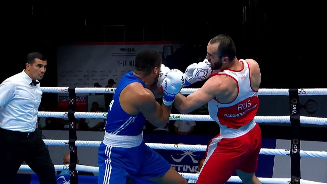 R32 (92KG) GADZHIMAGOMEDOV MUSLIM (RUS) vs BOUAFIA SOHEB (FRA) | IBA World Boxing Championships 2023