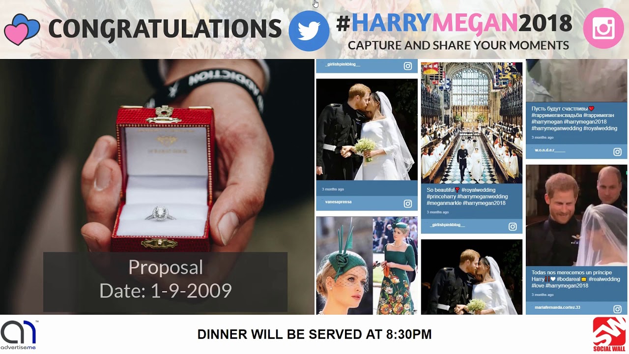 Social Wall - Wedding Example