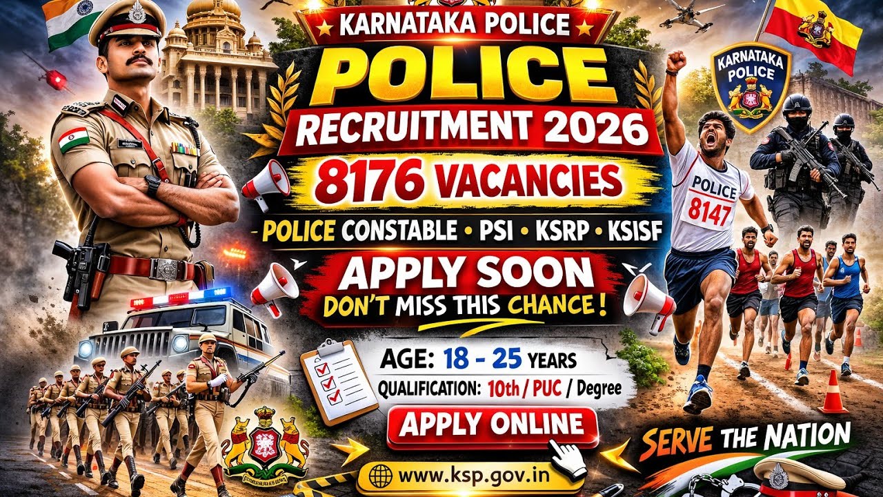 ಪೊಲೀಸ್ ನೇಮಕಾತಿ ಬಗ್ಗೆ ಮಾಹಿತಿ 💐💐#news #kpsctips #karnatakajobs #police #job 