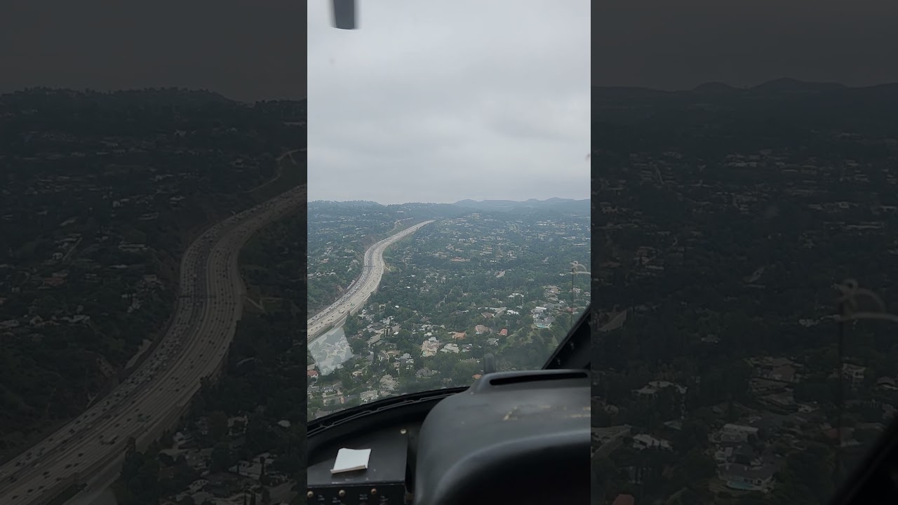 Flying over Encino, Los Angeles, CA 