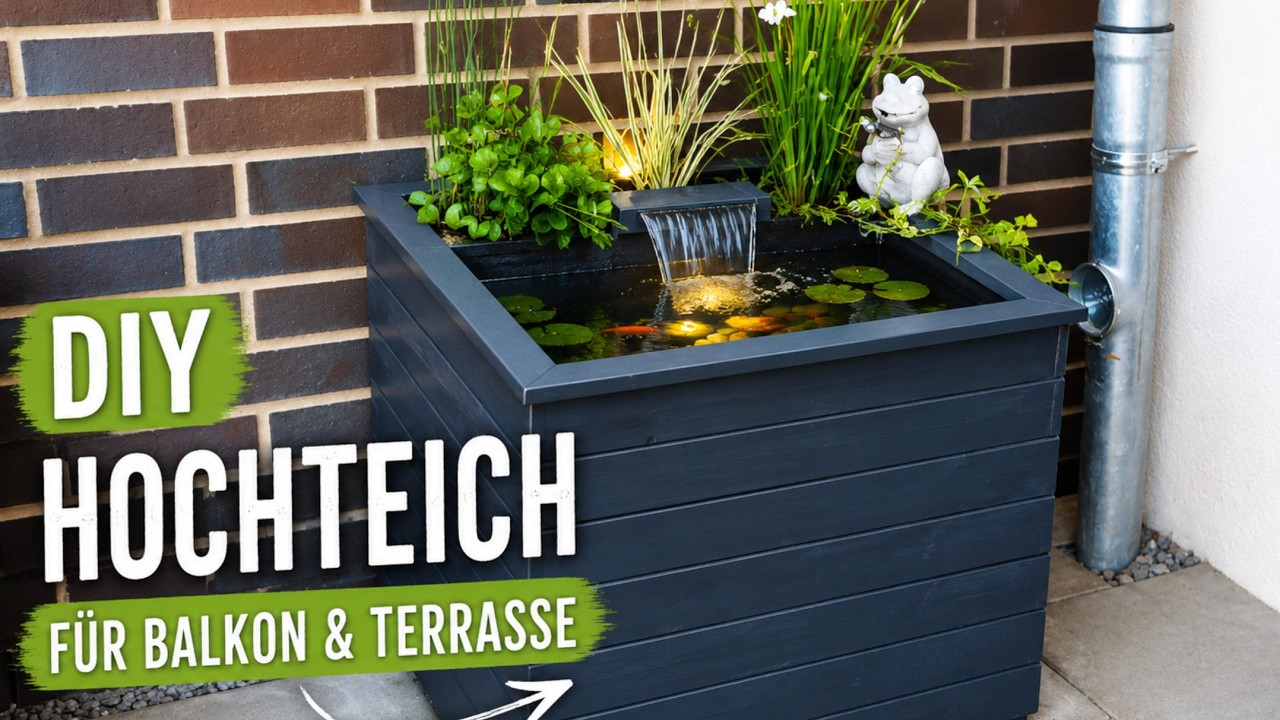 DIY Miniteich anlegen Springbrunnen - Anleitung