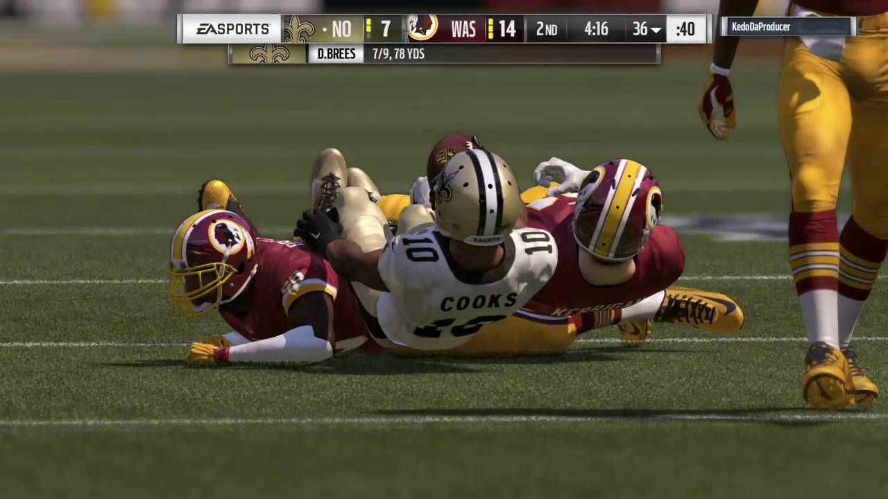 Madden NFL 17 Online Head To Head Ranked Match. Part 1 Saints Vs Redskins